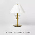 Schlanke Tischlampe mit Schleifendekor und Empire-Stoffschirm